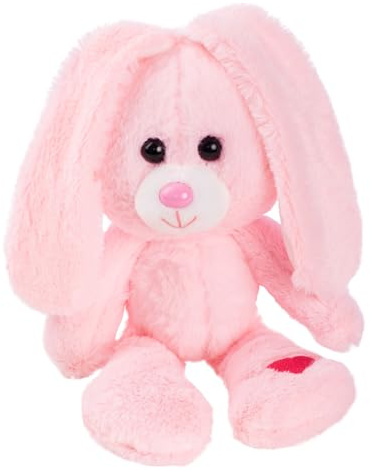 FANCY Peluche Lapin Rose 30 cm, Jouet Lièvre pour Enfants et Adultes, Doudou Lapin pour Bébé 0+ Cadeau Naissance Fille et Garçon, Saint Valentin et Pâques Peluche Lièvre