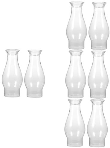 Zerodeko 4 Sätze Öllampenschirm Ersatzöllampe Mit Griff Öllaternendochte Ovale Citronella Fackel Ölteelicht Duftlampe Wiederaufladbare Lampenfassungen Lampenkugeln Transparent 2 Stück * 4