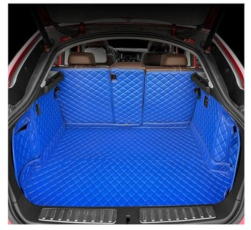 SQOFJGIGN Tappeti Bagagliaio per BMW Serie 5 F14 Station Wagon 2011 Tappetino Baule Copertura Totale antisporco Protettivo Accessori vano carico Vasca Baule Bagagliaio(Blu)