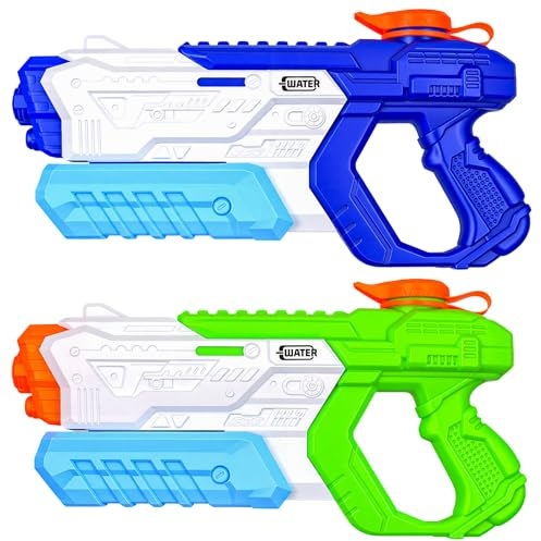 2 Pack Water Guns 700ml, Water Pistols for Kids & Adults – Powerful Long Distance Super Soaker, Outdoor Summer Pool Beach Water Blaster, Garden Party Toys for Boys Girls Ages 6+