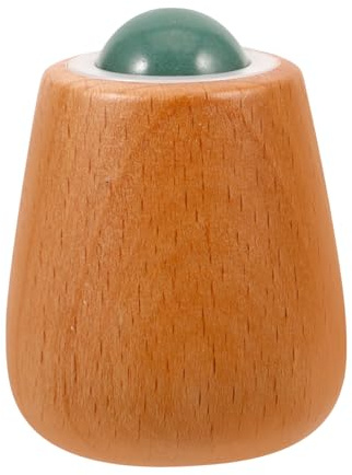 LRXIYODE Jade Gesichtsroller Massageroller Klein aus Robustem Edelstein mit Glatter Oberfläche für Gesichtspflege und Augenmassage