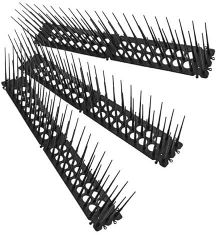 Levemolo 3 pièces Piques Anti-Oiseaux Plastique pour Clôture Jardin Extérieur Dissuasion Sécurisée Pigeons Moineaux et Chats Protection sans Danger pour Animaux