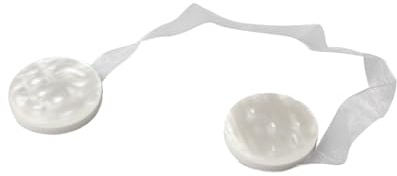 Fermatende in coppia con calamita (Stile Madreperla) a tutti tipi di tende 2 Pezi (Bianco Freddo)