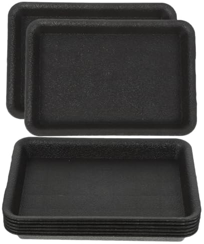 Toyvian Bandejas para Plantas de Interior 8 Platillos Rectangulares de Plástico para Macetas Resistentes Decoloración Ideales para Macetas de Arcilla y Cerámica