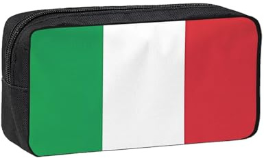 BOAIHH Italy Flag Simple Pen Case Wear-Resistant Durable Convenient for School Stationery Storage