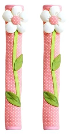Wlinfetity Confezione da 2 coperture in tessuto per maniglie del frigorifero con fibbia regolabile, antiscivolo, lavabili, protettive per porte di frigorifero, forno, armadio e bagno (blu/rosa)