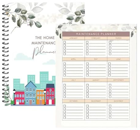 Carnet De D'entretien Maison Planificateur Mensuel De Rénovation Domestique