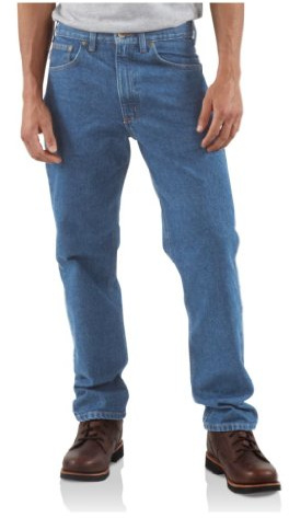Carhartt Men's Slim Fit Heavyweight 5-Pocket Tapered Jean, Stonewash, 50W x 30L