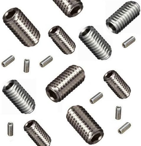 Cup Point Grub Screws (40 Pack) 6mm Length, Various Metric Threads, M3,M4,M5 & M6. A2 Grade Stainless Steel Hex/Allen Key Socket Cup Point