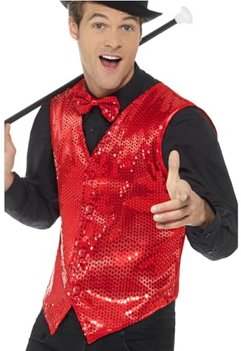SMIFFYS Gilet con paillette, Rossa Halloween