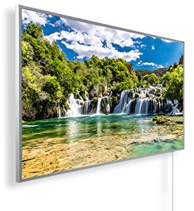 Infrarotheizung mit Bild – Bildmotiv – TÜV SÜD - 800 Watt Bildheizung - Weißer Rahmen (18. Nationalpark)
