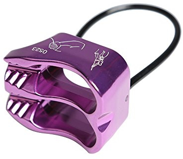 Sanmum ATC Belay Rappel Ultralight Safety Abseiling Belay Rappelling Device for Climbing (Purple,For 8mm-13mm Rope)
