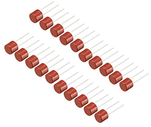 sourcing map 20Pcs Fusible Dip Miniatura Montada T3.15A 3.15A 250V Rojo | En El Cilindro Fundido Lento Micro