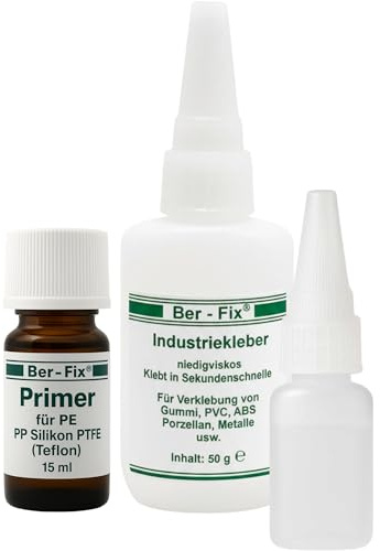 Ber-Fix PE PP PTFE Kunststoffkleber Set Industriebedarf(50g + 15ml) mit