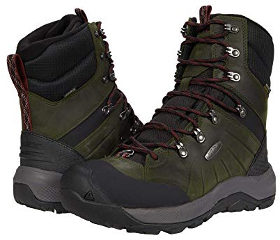 KEEN Men's Revel 4 High Polar Snow Boots, Magnet Red Carpet, 44.5 EU