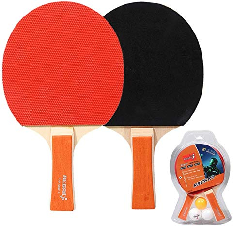 ALLFORYOU 2 Teile/los Tisch Tennisschläger Indoor Sports Professional Ping Pong Paddel Schläger Set mit 3 Bällen