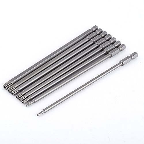 8 st 150 mm Torx-skruvmejsel Magnetskruvmejsel Torx-skruvmejsel S2 sexkantskruvmejsel T8-T40 (8 st 150 mm T8-T40) Tillgång för att byta tillbehör