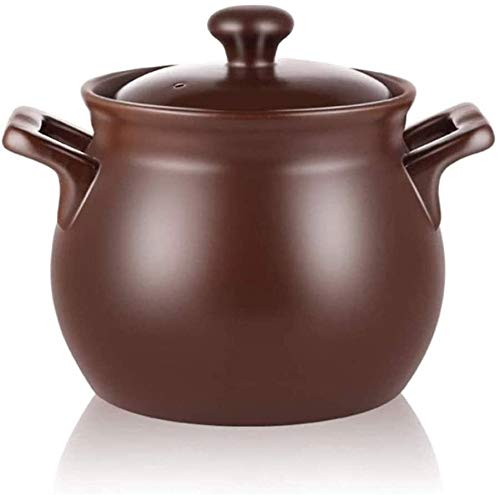 SMSOM Plato de cazuela con Tapa, Foto de cerámica, Stewpot Redondo, estefacito de cerámica, ollas de Barro, ollas de Barro, Olla de Sopa, Pan, cazuela, Olla de Cocina