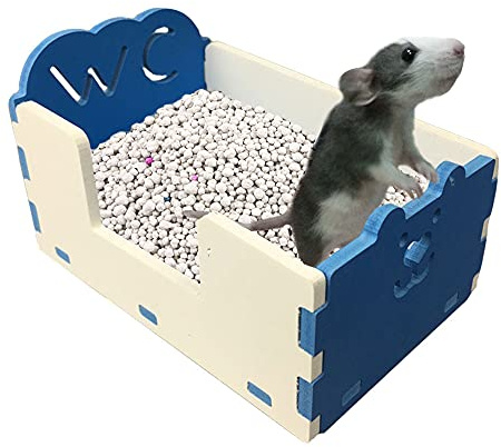 Oncpcare Hamsterklo Kleinecke Ratten-Käfig Katzenklo Ratten-Klo für Käfig Kleintierstreu Wanne Ecktiere Käfig Zubehör