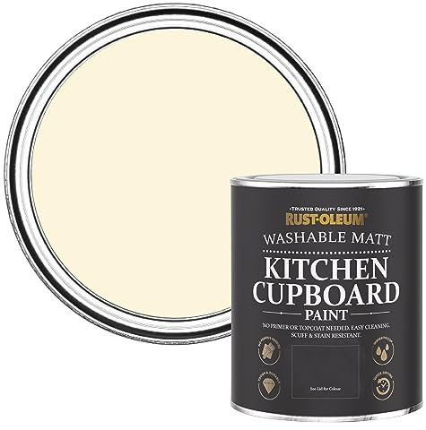 Rust-Oleum Peinture Blanche pour Meubles de Cuisine, Finition Mate - Crème Fouettée 750ml