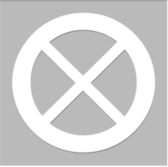 Signaletique.biz Pochoir Arrêt et Stationnement Interdits PVC 5 mm, Format 600 x 600 mm