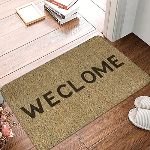 YACANNA Fußmatte für Innen Außen Waschbare Weclome Fußmatte Teppich Dekor Badezimmer Küche Wohnzimmer 45x75cm