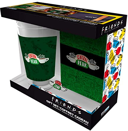 ABYstyle - Friends - Caja de regalo de cristal XXL + Pin's + Cuaderno Central Perk