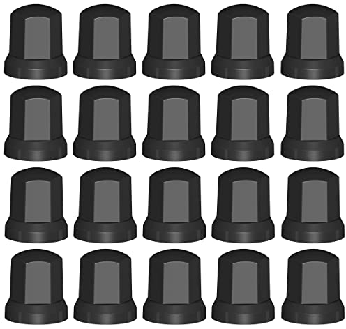 MelTruck® 20 tapas de tuercas de rueda, color negro, diámetro de 33 mm, para tornillos altos para camiones
