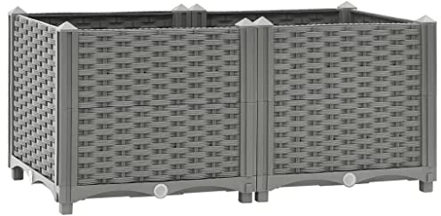 vidaXL Fioriera Rialzata 80x40x38 cm in Polipropilene