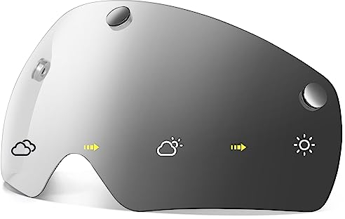 Victgoal Magnetische Fahrradhelmbrille Winddicht staubdicht Visier (Photochromatische)