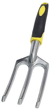 OFFSCH Herramienta De Jardinería Rastrillo De Mano Pequeño Horquilla para Plantar Acero Inoxidable Mango Cómodo