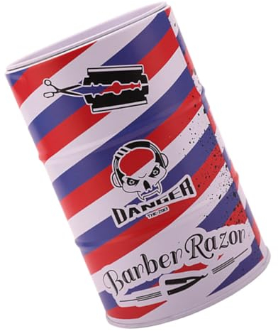 minkissy Contenedor para Cuchillas De Afeitar Metálico Compacto Y Portátil Caja De Almacenamiento Segura para Barbería Y Uso Doméstico