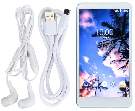 MP3-Player mit Bluetooth und WLAN, HiFi-MP3-MP4-Player mit Lautsprecher, 16 GB ROM, 2 GB, 5-Zoll-Bildschirm, Digitaler Musik-Player, Unterstützt Spotify, Audible