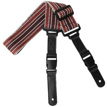 JSHshield Zubehör Gitarrengurt - Mit Clipschnalle - Ideal für Akustische, Elektrische und Bassgitarren - Längenverstellbares Gitarrenzubehör