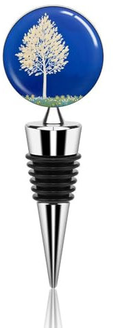 The White Tree Bottle Stopper Beverage Bottle Sealer Reusable Wine Stopper Personalised Champagne Stopper Unique Wine Bottle Corks Keep Fresh Suitable for Standard