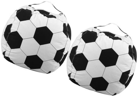 Amosfun Weicher Sitzsackbezug 2 Stück Aufbewahrungstasche Für Riesiges Plüschspielzeug Fußballthema Bequem Für Schlafzimmer
