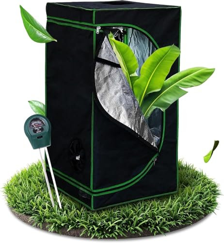 Melko - Growbox 120 x 90 x 145 cm Set con misuratore 3 in 1 - Tenda luminosa e impermeabile in tessuto extra resistente con pellicola interna riflettente - Growtent tenda per colture idroponiche per