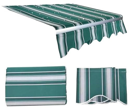 Outdoor-Sonnenschutz, Ersatz für Außen-Sonnenschutz, gestreifter Markisenstoff, Ersatz-PVC-Oxford-Gewebe, ideal für Innenhöfe, Veranden und Fenster.