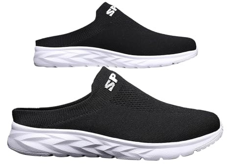 Sabots et mules pour hommes, chaussures orthopédiques pour hommes, pantoufles confortables et légères, baskets à enfiler, chaussures respirantes en maille avec talon, antidérapantes, chaussures de