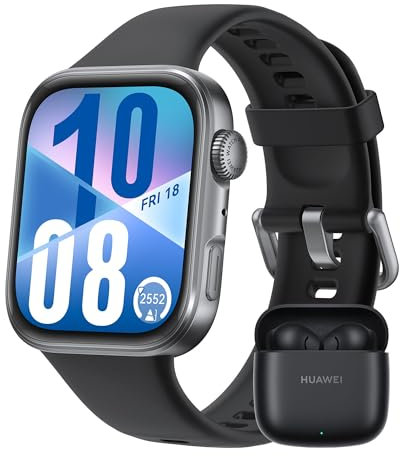 HUAWEI Watch FIT 4 Montre connectée,+ Freebuds SE 2 Noir, 100+ Modes d'entraînement, Ultra-Fine, Tracker d'activité, iOS et Android, GPS, Bluetooth Calls, Garantie prolongée de 6 Mois, Noir