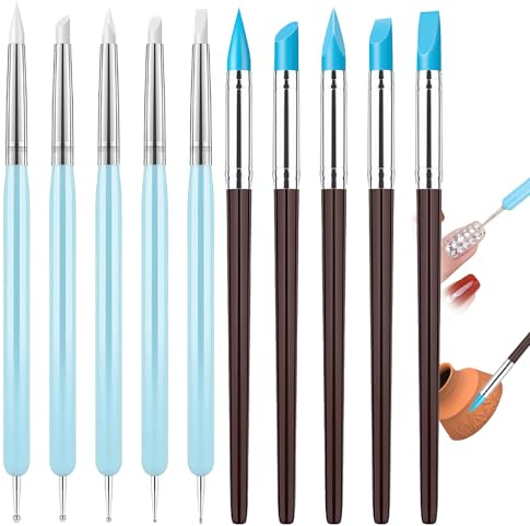 10 Pcs Clay Sculpting Tools, Clay Tools, Silicone Paint Brush for Pottery Craft Pottery Craft