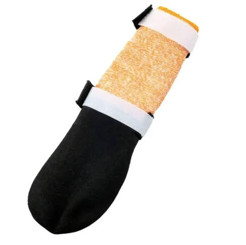 Non-Stop Dogwear Protector Bootie High, Schwarz/Orange, Größe S