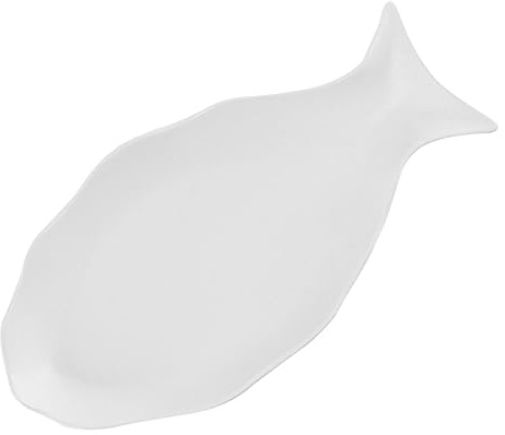 BIUDECO Ceramic Fish Plate Frosted Serving Dish for Steamed Fish Home Dinner Party Use Food Storage