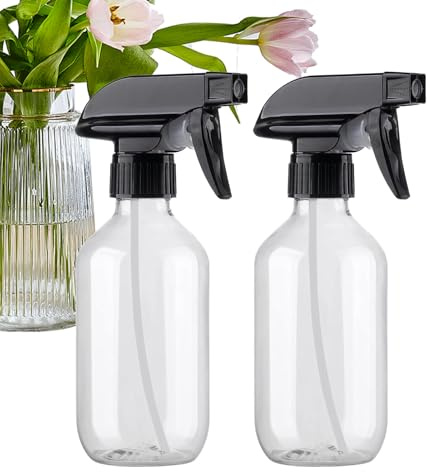 300 ml sprayflaska – läckagesäker hushållsmister, tomma sprayflaskor med fin dimma och påfyllningsbar multifunktionsspruta, vattenspruta med kapacitet för rengöring av trädgård,