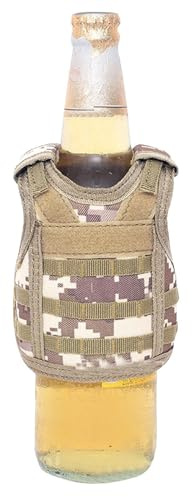 Mini gilet | Mini gilet réglable pour boissons | Isolation thermique tactique refroidisseur de boissons pour canettes et bouteilles de 340,2 à 473,6 g