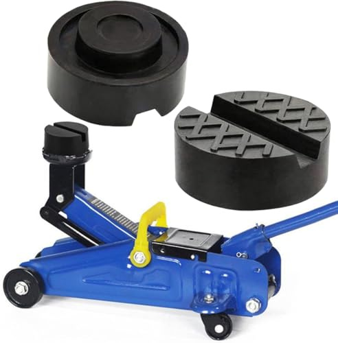 YUVKIN 2 Stück Universelle Gummiauflage, Fahrzeugheber, Wagenheber Gummiauflage Pad Adapter für Hebebühnen, Rangierwagenheber, Unterstellbock, Gummiklotz, Gummiblock