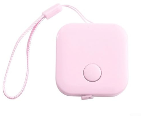 Einziehbares Maßband, 1,5 m, weiches Schneidermaßband zum Nähen und Körpermaß, tragbare Mini-Größe mit Umhängeband, 150 cm x 0,7 cm, Kunststoff-Lineal (Rosa)