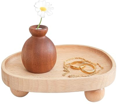 Générique Coupelle à Bijoux - Plateau de Rangement pour Petits Objets et Bijoux, Organisateur Décoratif pour Chambre, Salle de Bain et Coiffeuse