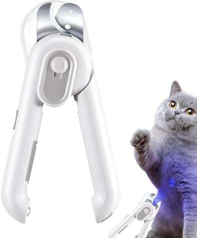 Générique Tagliaunghie per artigli di gatti, tagliaunghie con luce a LED, per gatti; per toelettatura a casa, viaggi e bagno