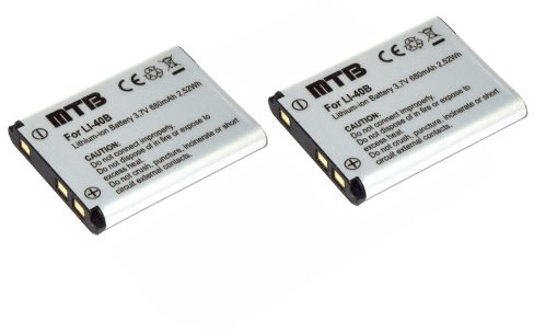 2X Batteries pour D-Li63 Pentax Optio L30, L40, M30, M40, T30, V10, W30...Voir liste!
